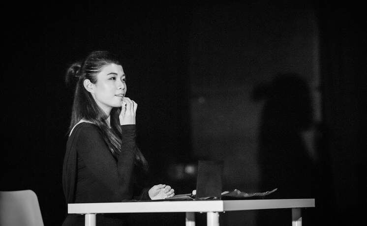 Black and white stage portrait